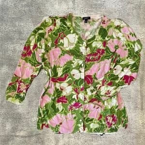 Vintage Talbots Floral Cardigan sweater